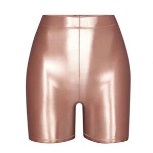 Skims Swim Metallic mid waist shorts Champagne XS NWT